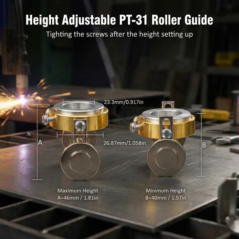 WeldingStop PT-31 Roller Guide Plasma Cutting Wheel Spacer Stand-off for Plasma Cutter Torch CUT40 CUT50D LGK40 LG40 PT-31 Roller Guide PK-1 - Image 2